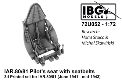 IBG Models U7252 IAR.80/81 Pilot's seat w/ seatbelts (1941-43) 1/72