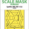 Art Scale 200-M32119 Supermarine Spitfire Mk.VIII canopy frame paint mask (outside only) 1/32
