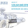 Quinta Studio QD35117 AH-64D Расширенные передние отсеки авионики (Meng) 3D Декаль интерьера кабины 1/35