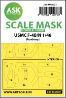 Art Scale 200-M48021 USMC McDonnell F-4B/N Phantom Kabuki canopy frame paint masks (inside & outside) 1/48