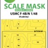 Art Scale 200-M48021 USMC McDonnell F-4B/N Phantom Kabuki canopy frame paint masks (inside & outside) 1/48