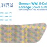 Quinta Studio QL72002 Германский WWI 5-цветный Лозенг (нижние поверхности) 1/72