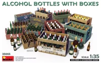 Miniart 35665 Alcohol Bottles w/Boxes 1/35