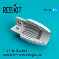 Reskit RSU72-0082 F-16 F110-GE closed exh. nozzles (HAS) 1/72