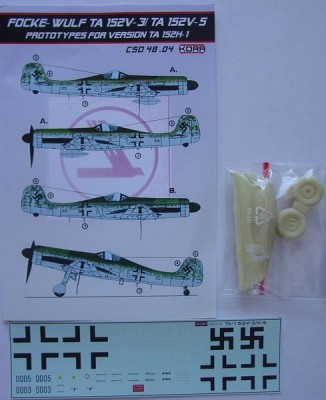 Kora Model CSD4804 Fw TA 152V-3 / 152V-5 conv.set &amp; decal 1/48