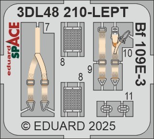 Eduard 3DL48210 Bf 109E-3 SPACE (HOBBYB) 1/48