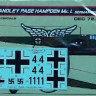 Kora Model DEC72351 H.P. Hampden Mk.I German service декали декали 1/72