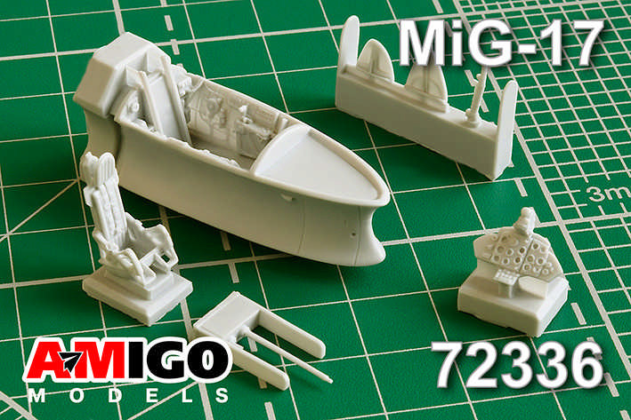 Amigo Models AMG 72336 Кабина самолета МиГ-17 с катапультным креслом КК-1 1/72