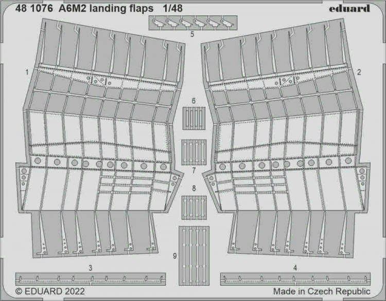 Eduard 481076 SET A6M2 landing flaps (EDU) 1/48