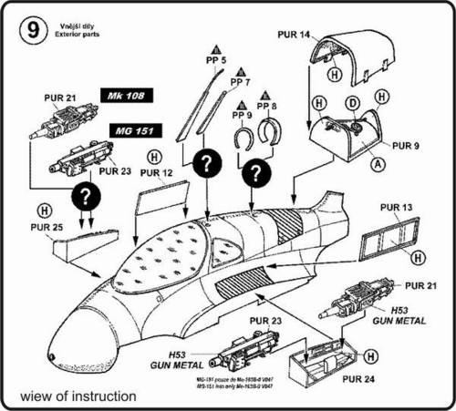 CMK 4072 F4U-4 - interior set for ACA 1/48