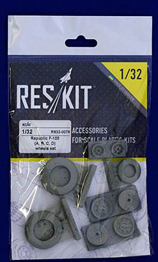 Reskit RS32-0076 F-105 (A, B, C, D) wheels (TRUMP/HAS) 1/32