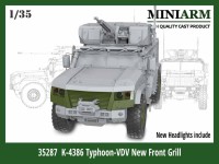 Miniarm 35287 КамАЗ Тайфун 4386 - обновленная передняя радиаторная часть + оптика 1/35