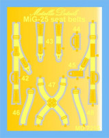 Metallic Details MD7215 MiG-25. Seat belts 1/72