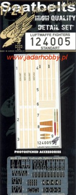 HGW 124005 Luftwaffe Fighters Seatbelts-Standart (1/24) 1/24