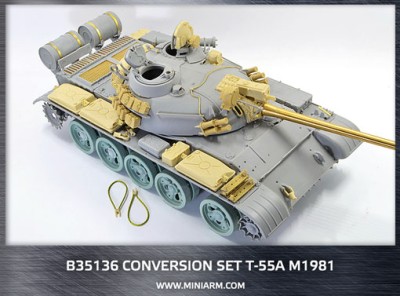 Miniarm 35136 Т-55А м1981г., включает фототравления и точенный ствол 1/35