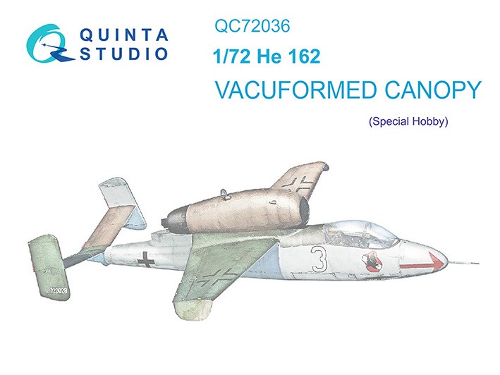 Quinta Studio QC72036 Набор остекления для модели He 162 (Special Hobby) 1/72