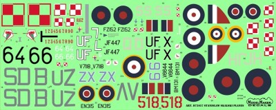 Model Maker Decals D72057A Stanislaw Skalski planes 1/72