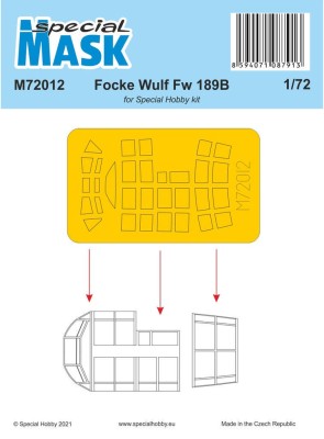 Special Hobby M72012 Mask for Focke Wulf Fw 189B (SPHOBBY) 1/72