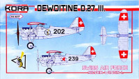 Kora Model KPK72078 Dewoitine D.27 III. Swiss AF Silver Wings I. 1/72