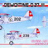 Kora Model KPK72078 Dewoitine D.27 III. Swiss AF Silver Wings I. 1/72