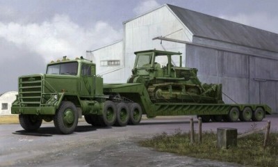 Trumpeter 01078 Американский армейский тягач M920 с трейлером M870A1 1/35