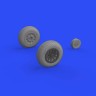Eduard 648504 BRASSIN 1/48 P-51D wheels cross tread (EDU)