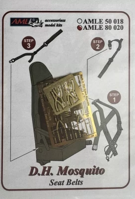 AML AMLE80020 D.H. Mosquito Seat Belts (PE set) 1/72