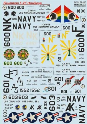 Print Scale 72-287 Grumman E-2C Hawkeye (wet decals) 1/72