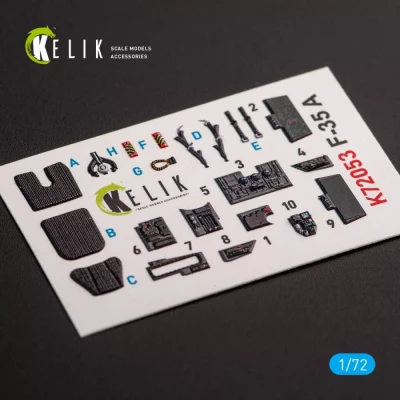 Reskit K72053 F-35A interior 3D decals (TAM) 1/72