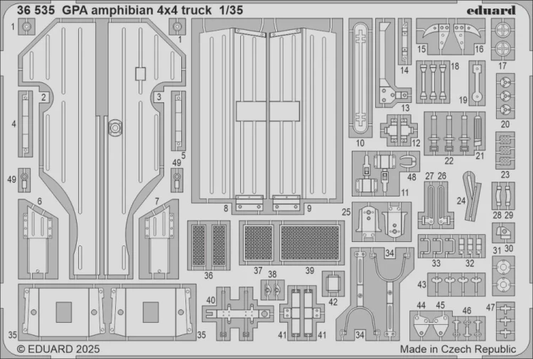 Eduard 36535 SET GPA amphibian 4x4 truck (TAM) 1/35