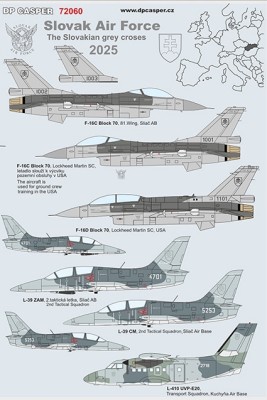DP Casper DPC72060 Slovak Air Force The Slovakian Grey Crosses 2025 1/72