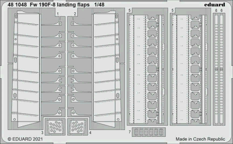 Eduard 481048 SET Fw 190F-8 landing flaps (EDU) 1/48