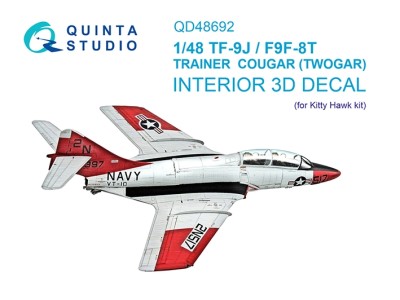 Quinta studio QD48692 TF-9J/F9F-8T Twin Cougar/Twogar (Kitty Hawk) 1/48