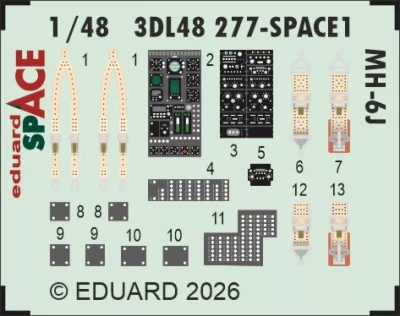 Eduard 3DL48277 MH-6J SPACE (ICM) 1/48