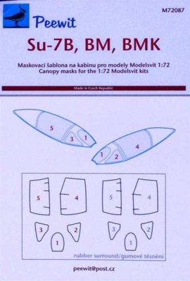 Peewit PW-M72087 1/72 Canopy mask Su-7B/BM/BMK (MSVIT)