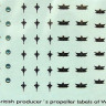 LF Model C4875 Decals British producer propeller labels I. 1/48