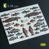Reskit KA35002 River Fish set Type 2 - 3D Decal for dioramas 1/35