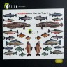 Reskit KA35002 River Fish set Type 2 - 3D Decal for dioramas 1/35