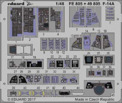 Eduard 49805 F-14A interior 1/48 TAMIYA
