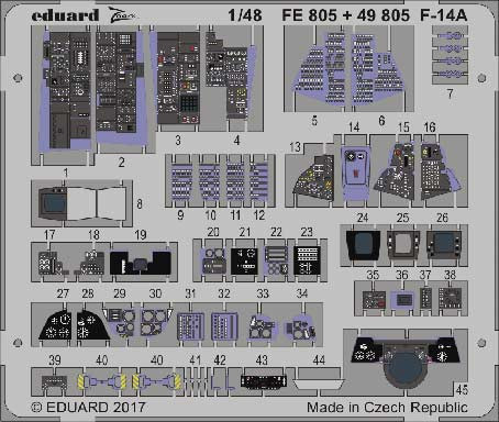 Eduard 49805 F-14A interior 1/48 TAMIYA