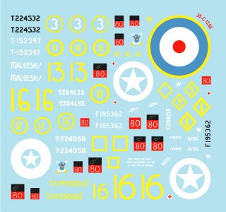 Star Decals 35-C1283 Kiwi Armour # 3 19th Armoured Regiment in Italy. Shermans and Scout Cars.Sherman Mk.III, Humber Scout Car, Dingo Scout Car 1/35