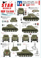 Star Decals 72-A1046 Royal Artillery # 2. British RA in NW Europe. The O.P. tanks.Sherman Mk.V OP, Cromwell Mk.IV OP and Humber Scout Car 1/72