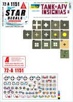 Star Decals 72-A1151 War in Ukraine # 13Ukrainian Tanks and AFV insignias (II).Some of the many various insignias seen in 2022-23 1/72