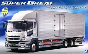 Aoshima 009901 Mitsubishi Fuso `10 Super Great FU Fruehauf Freezer Car 1:32