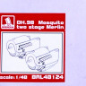 Brengun BRL48124 DH98 Mosquito two stage merlin (TAM) 1/48