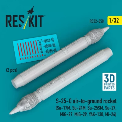 Reskit 32558 S-25-O air-to-ground rocket (2 pcs.) 1/32