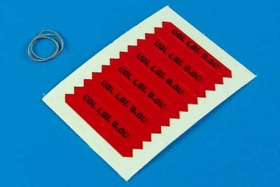 Aerobonus 320011 Remove before flight flags - IDF - black lettering 1/32