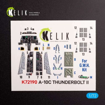 Reskit K72190 A-10C Thunderbolt II - interior 3D (GWH) 1/72