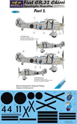 Lf Model C48163 Decals Fiat CR.32 Chirri Squadr.Musollini II. 1/48