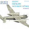 Quinta studio QD32093 He 219 (Revell) 3D Декаль интерьера кабины 1/32